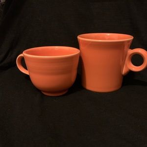 Tangerine Fiestaware Mug and Teacup